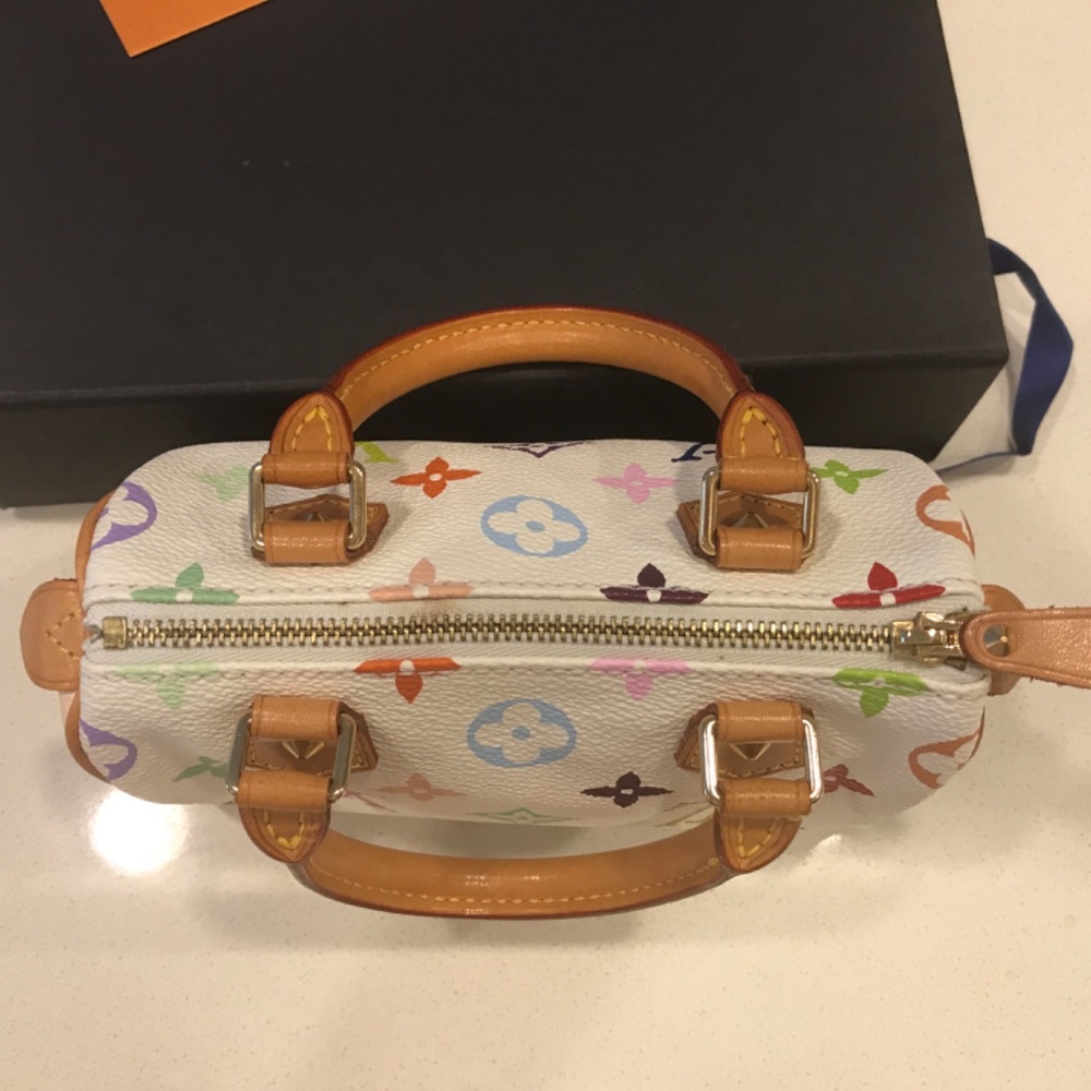 New!! Louis Vuitton White Multicolor Nano Speedy bag - Picture 13 of 16